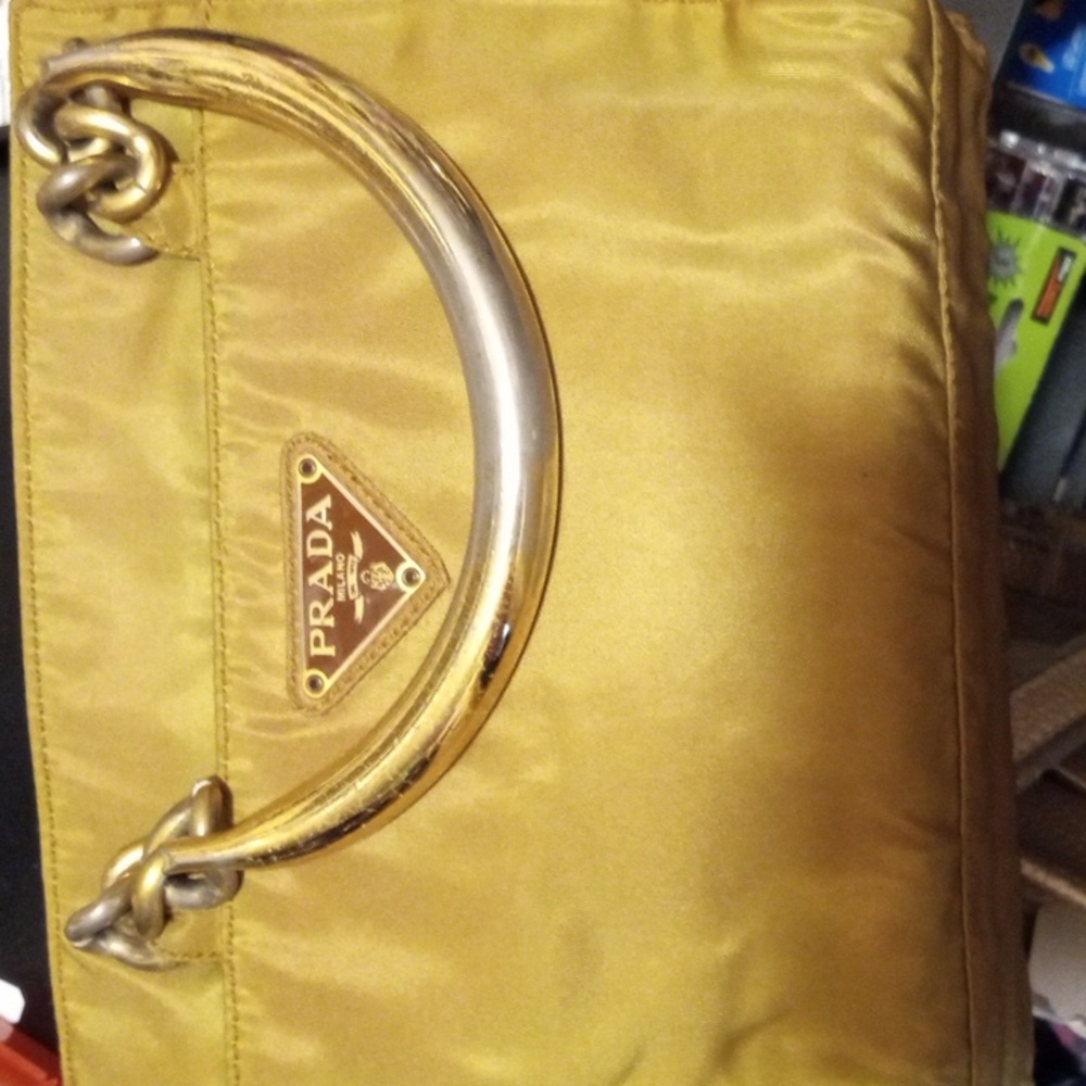 Prada bag  nylon material-Call outs wear on handles